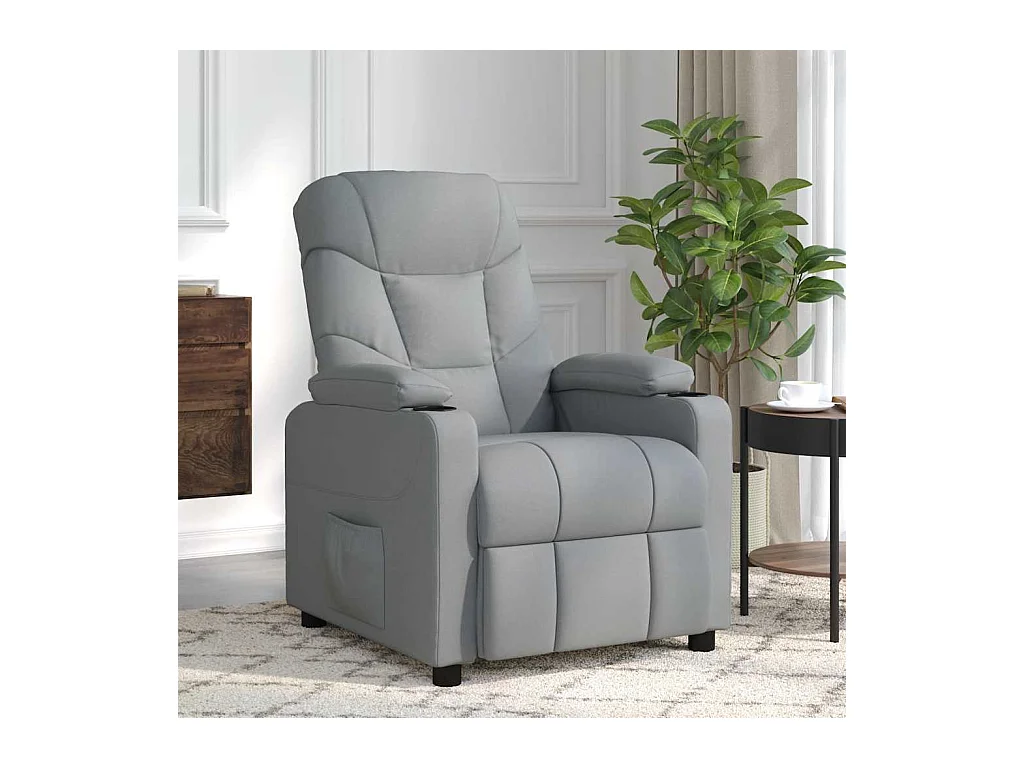 Fauteuil de massage Gris clair Tissu