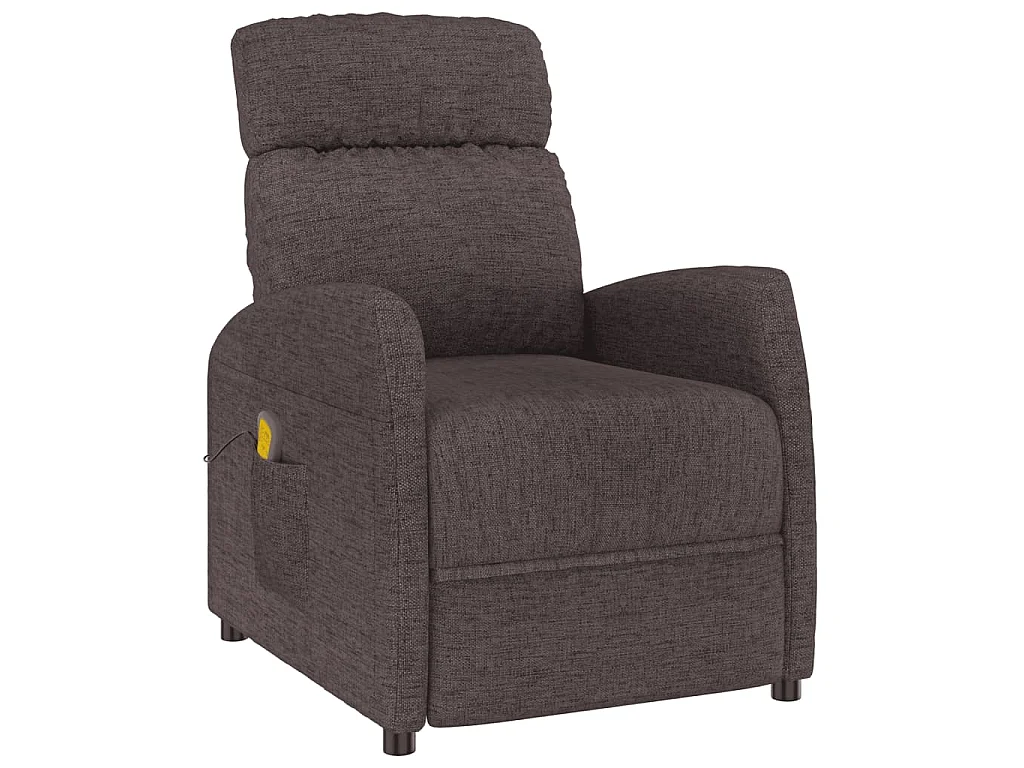 Fauteuil de massage Marron foncé Tissu