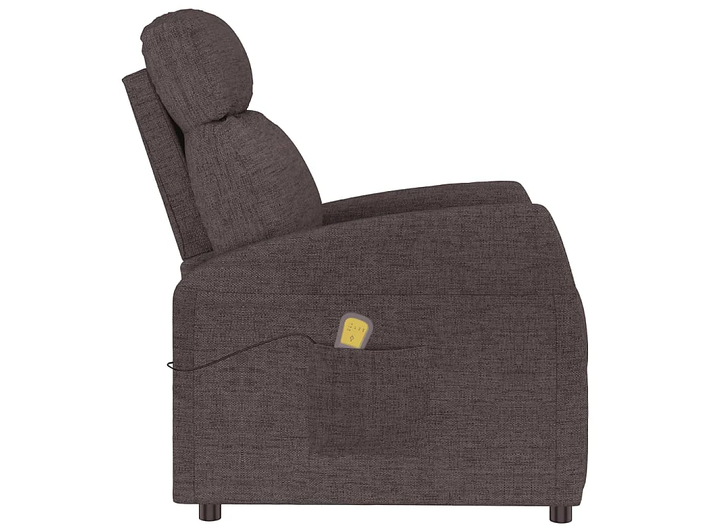 Fauteuil de massage Marron foncé Tissu