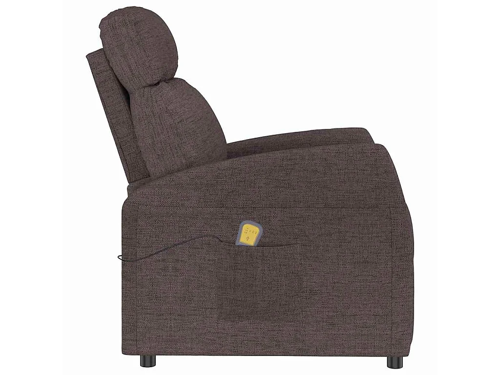 Fauteuil de massage Marron foncé Tissu