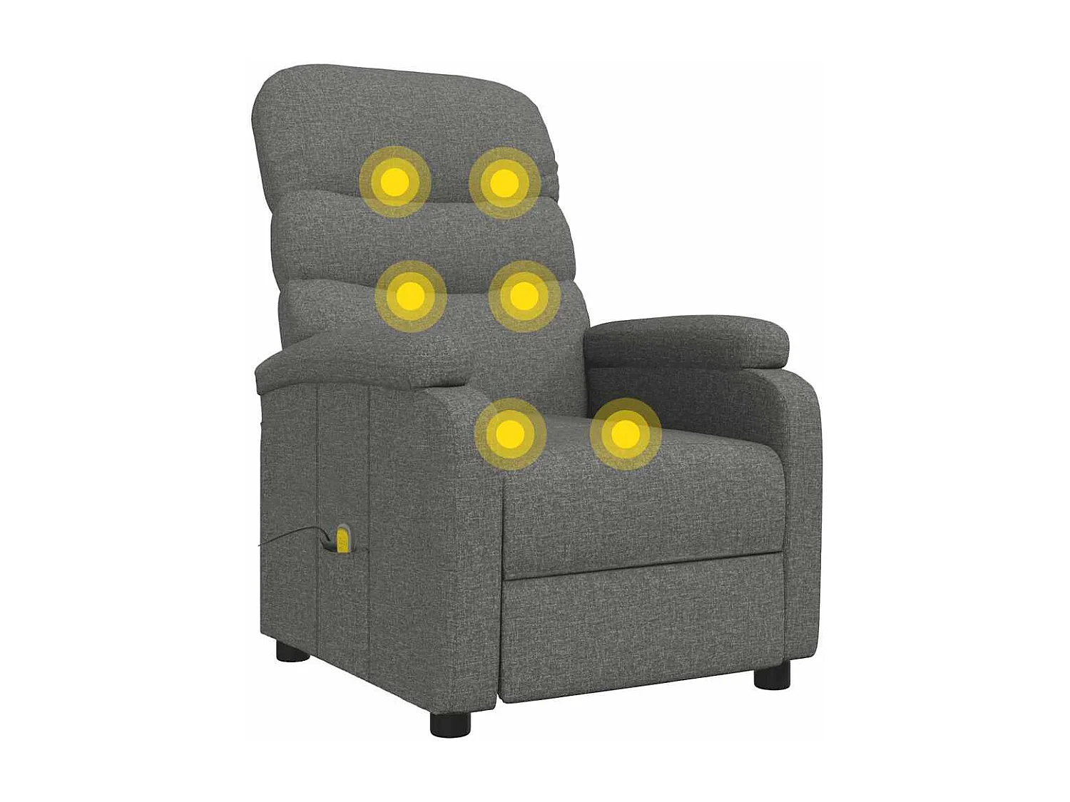 Fauteuil de massage Gris foncé Tissu