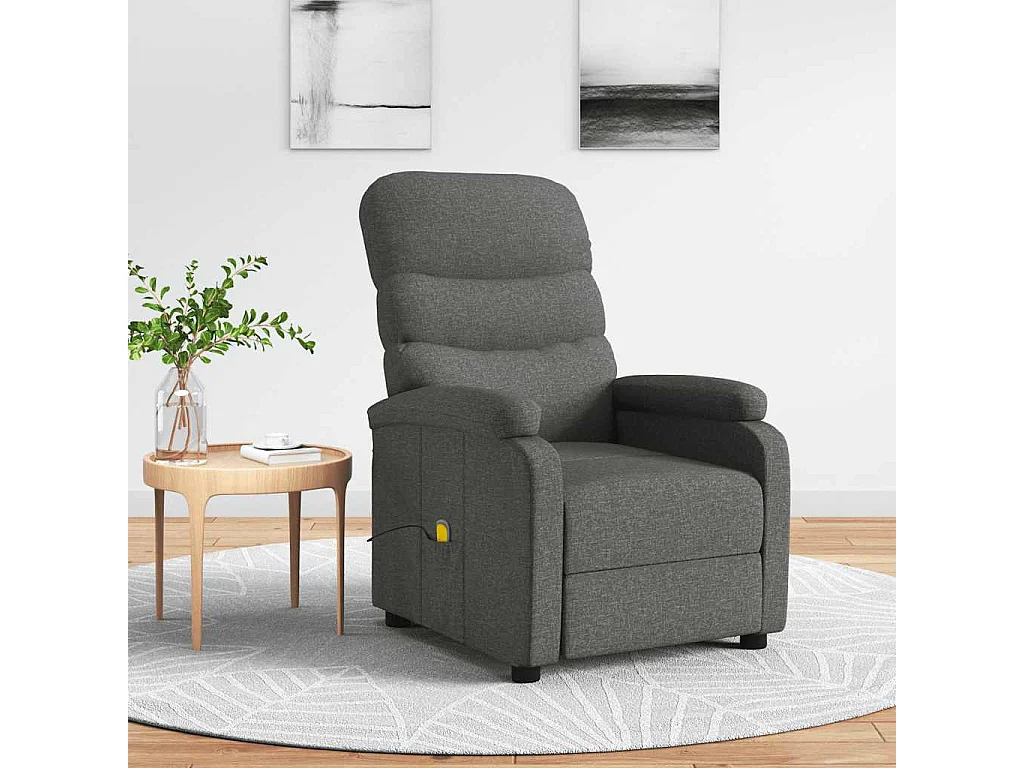Massagestoel stof donkergrijs