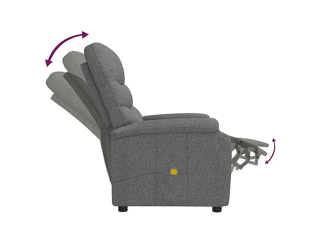 Massagestoel stof donkergrijs