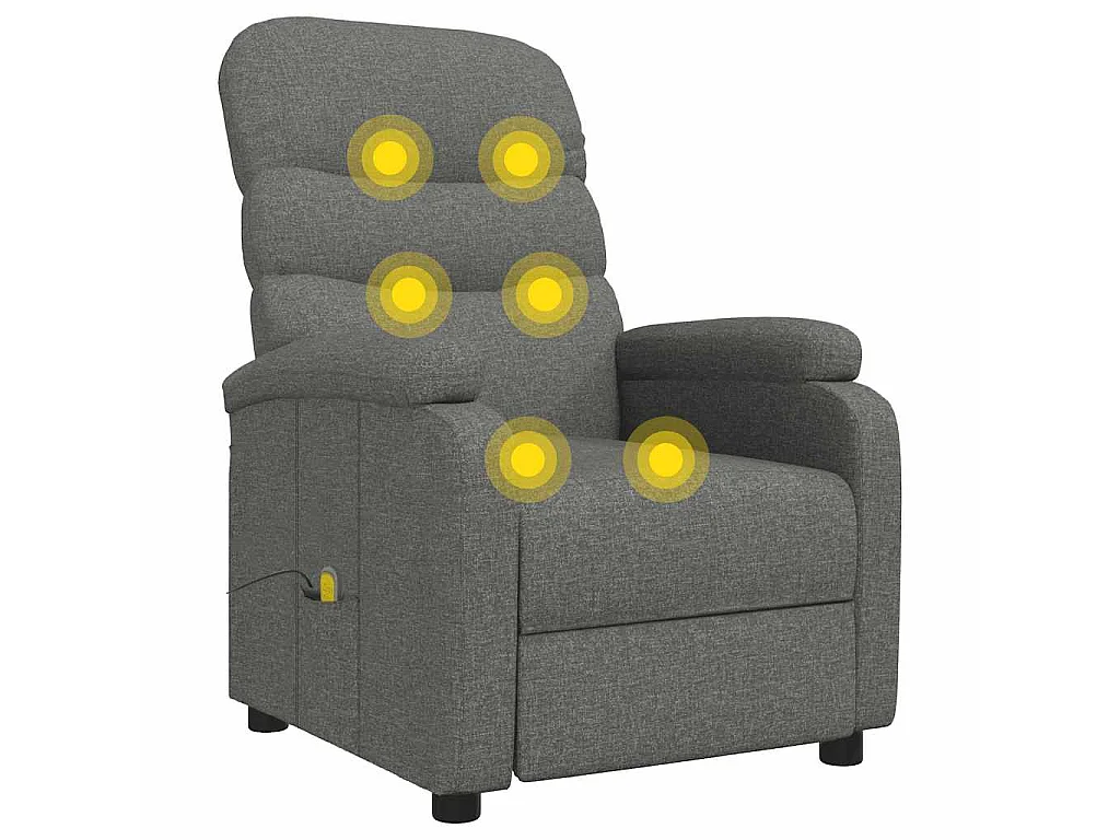Massagestoel stof donkergrijs