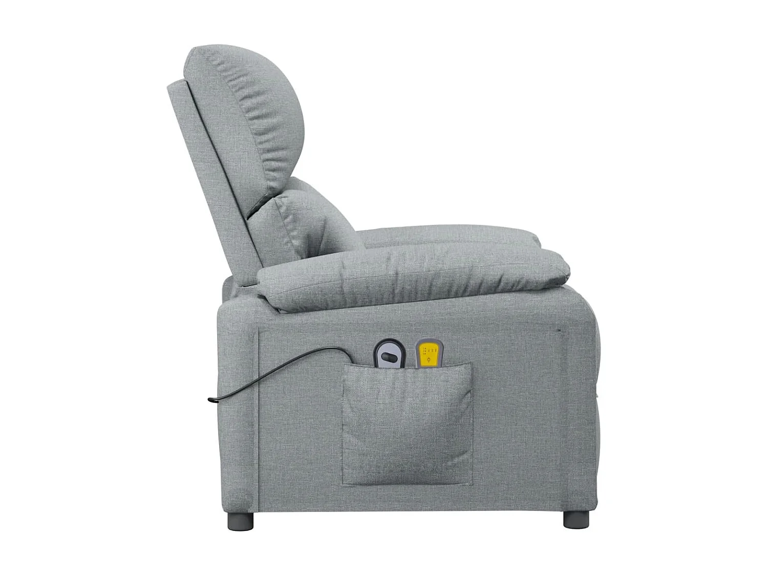 Fauteuil de massage inclinable Gris clair Tissu