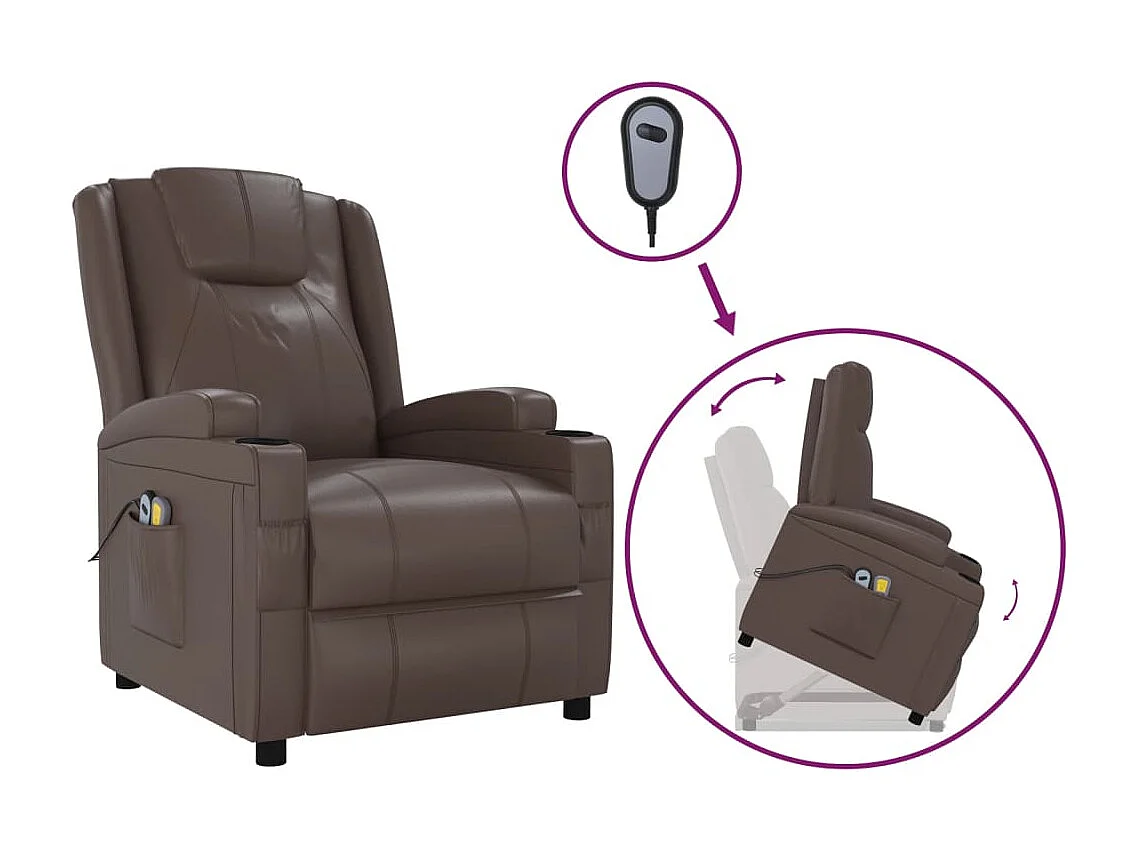 Fauteuil de massage Marron Similicuir