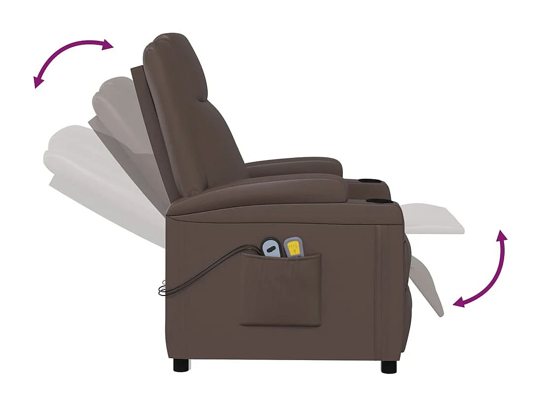 Fauteuil de massage Marron Similicuir