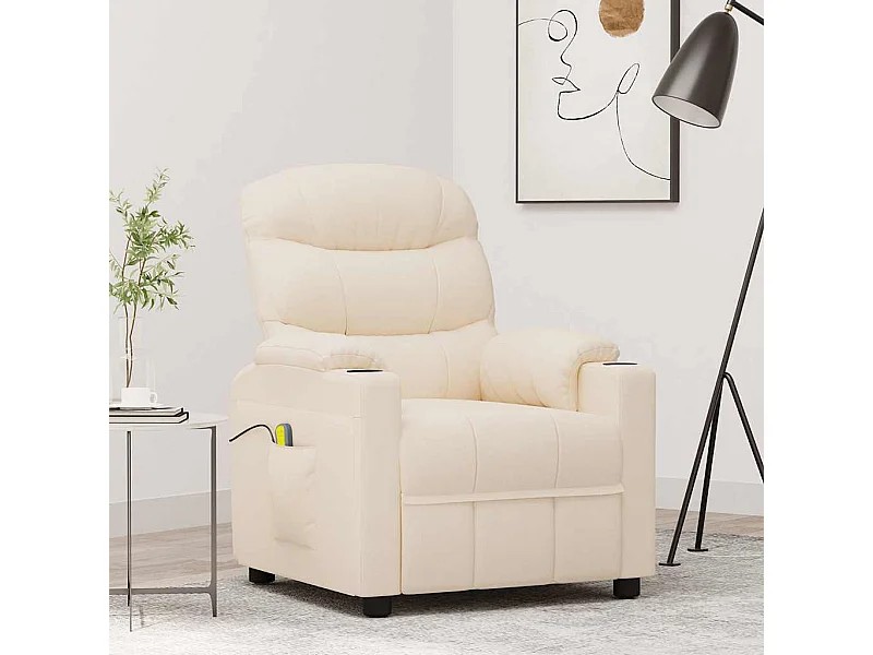 Fauteuil de massage Crème Tissu