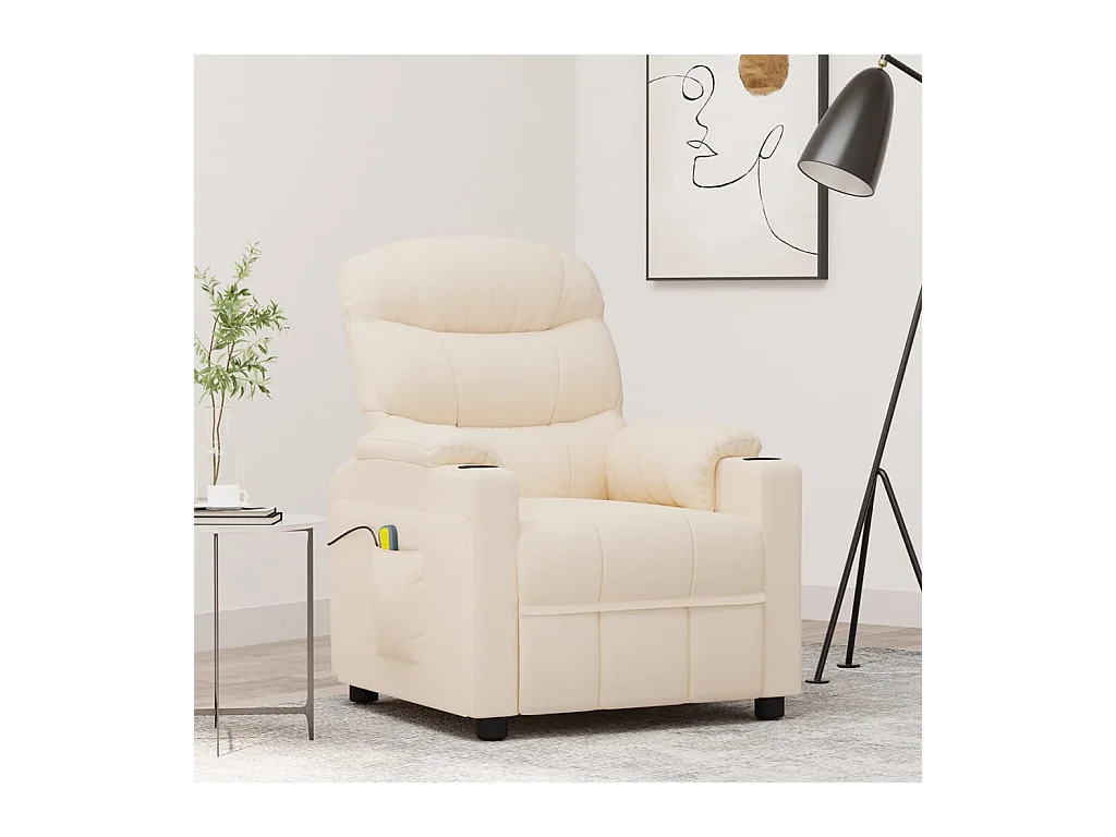Fauteuil de massage Crème Tissu