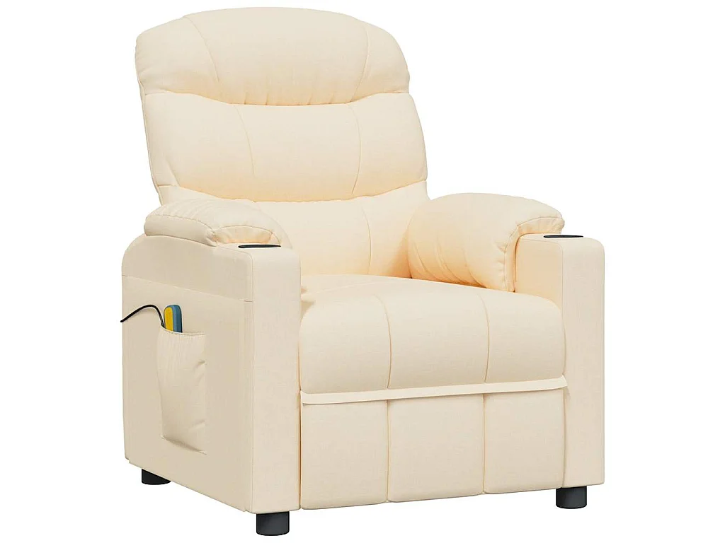 Massagesessel Creme Stoff