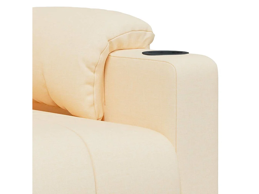 Massagesessel Creme Stoff
