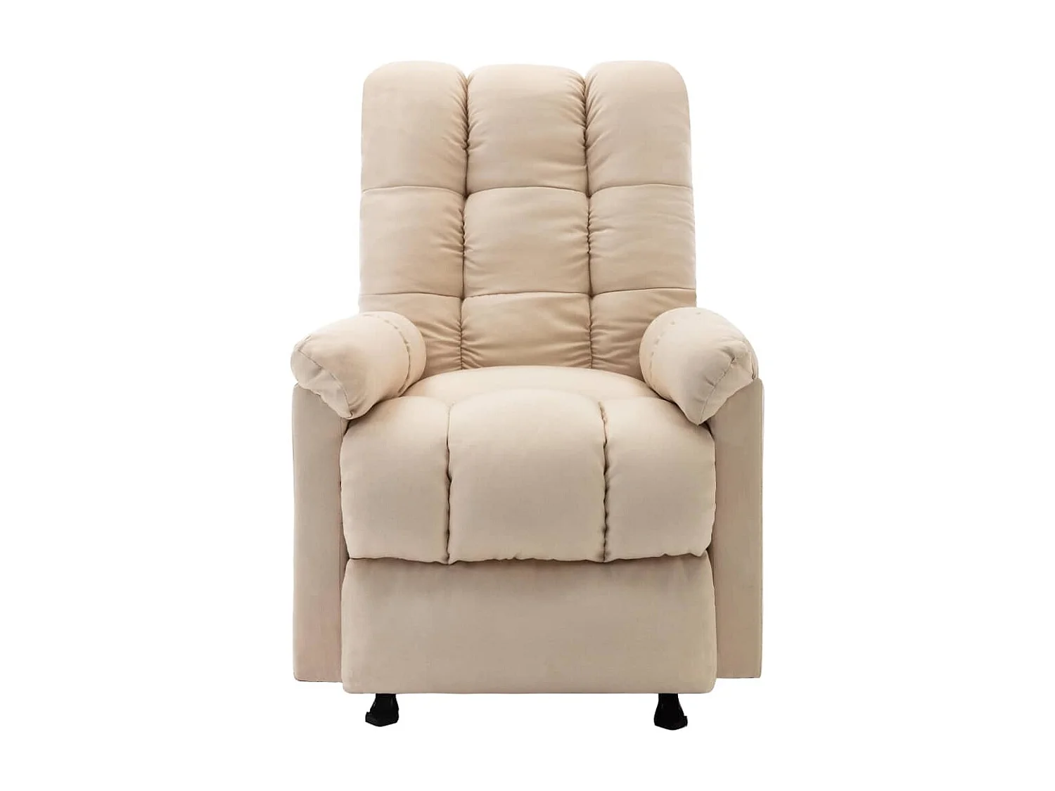 Fauteuil de massage inclinable Crème Tissu