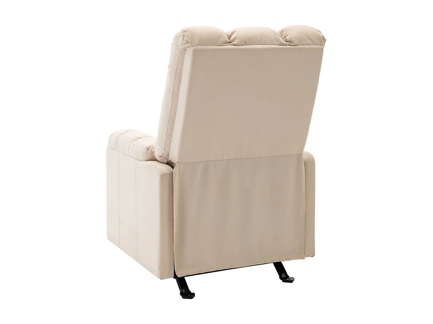 Fauteuil de massage inclinable Crème Tissu