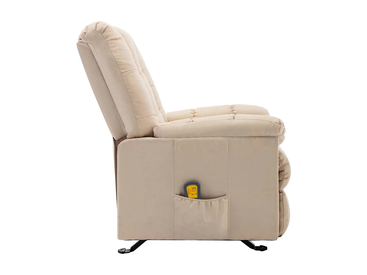 Fauteuil de massage inclinable Crème Tissu