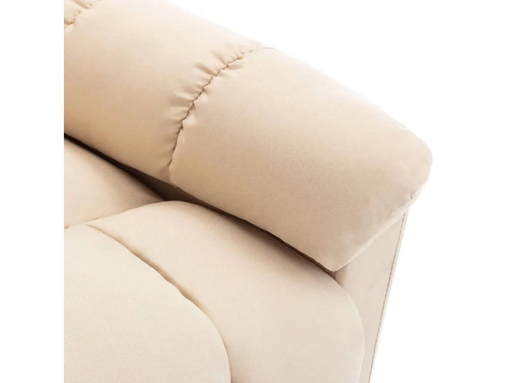 Massagesessel Creme Stoff