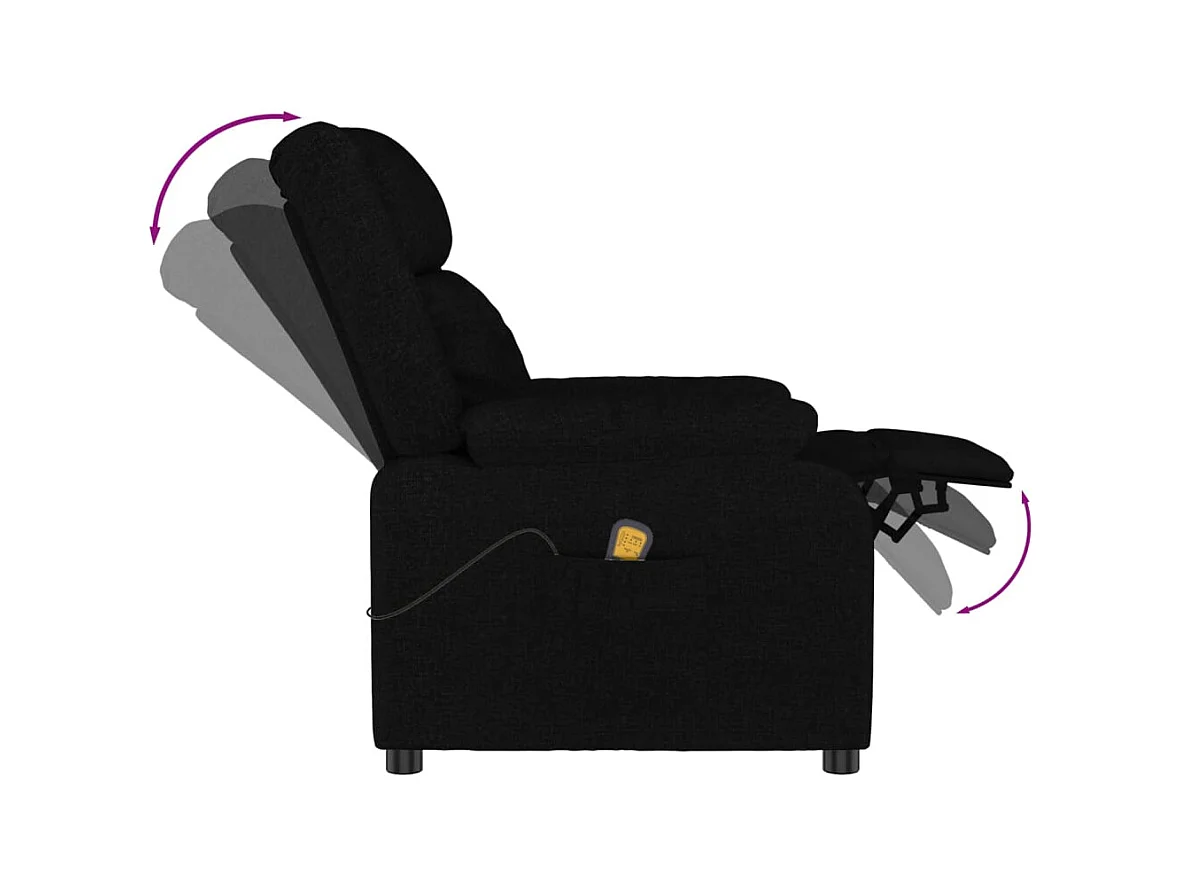 Massagestoel stof zwart