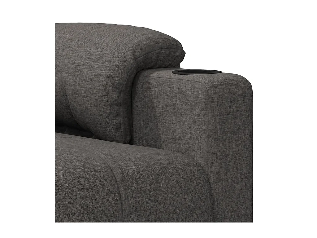 Massagestoel elektrisch stof donkergrijs