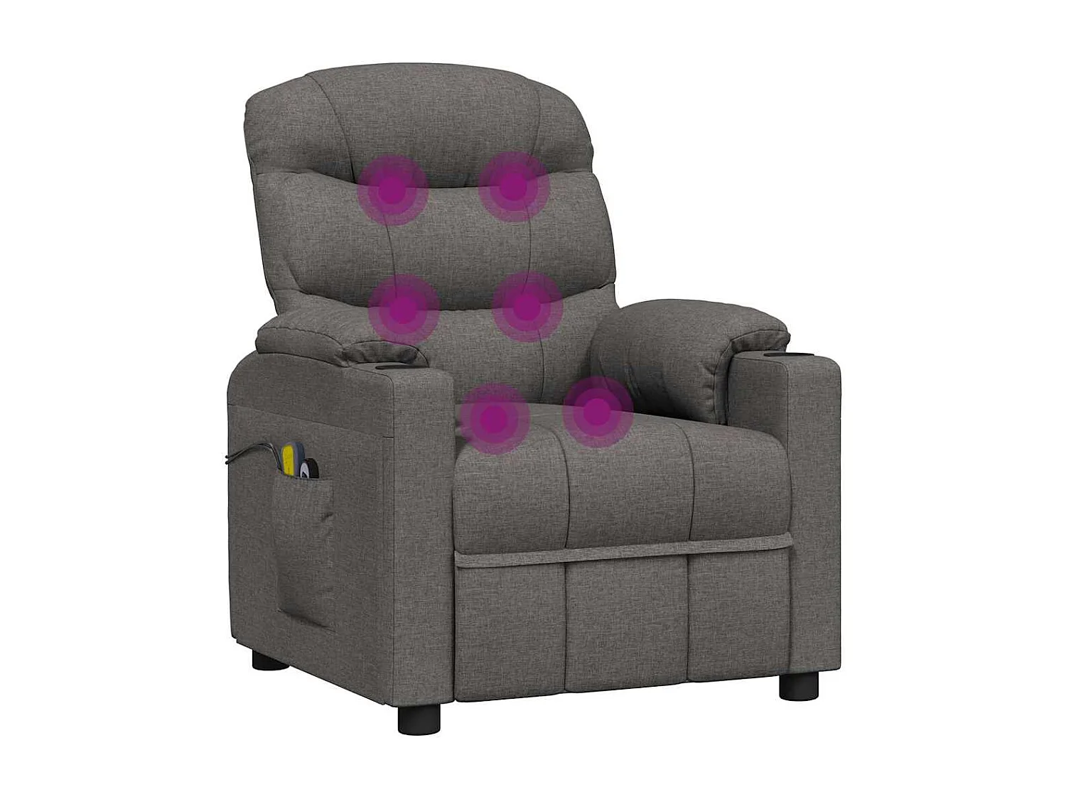 Fauteuil électrique de massage Gris foncé Tissu