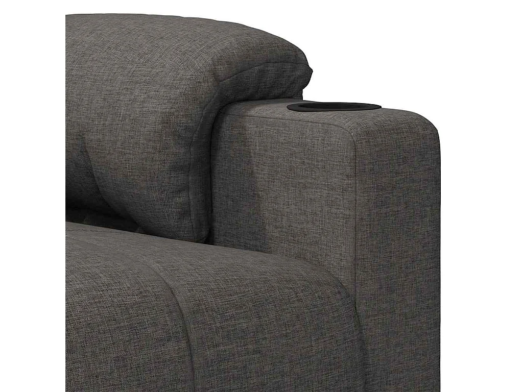 Fauteuil électrique de massage Gris foncé Tissu