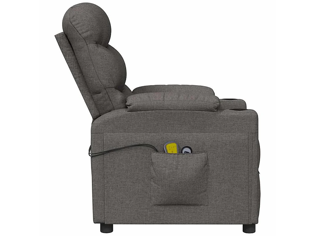 Fauteuil électrique de massage Gris foncé Tissu