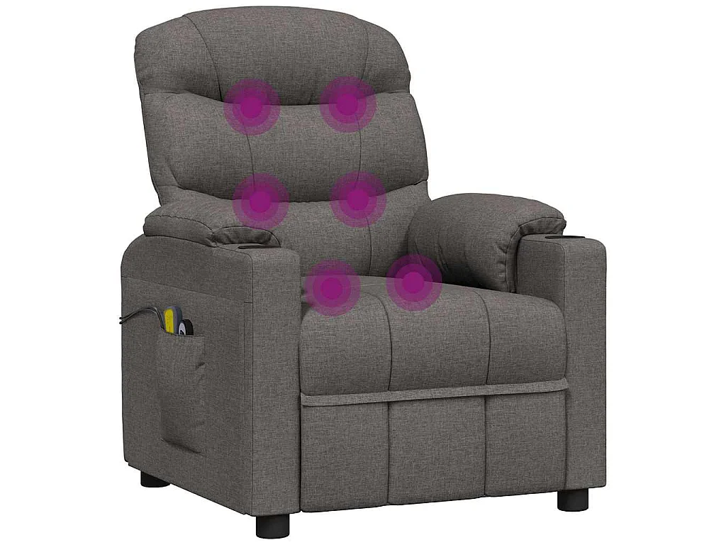Fauteuil électrique de massage Gris foncé Tissu