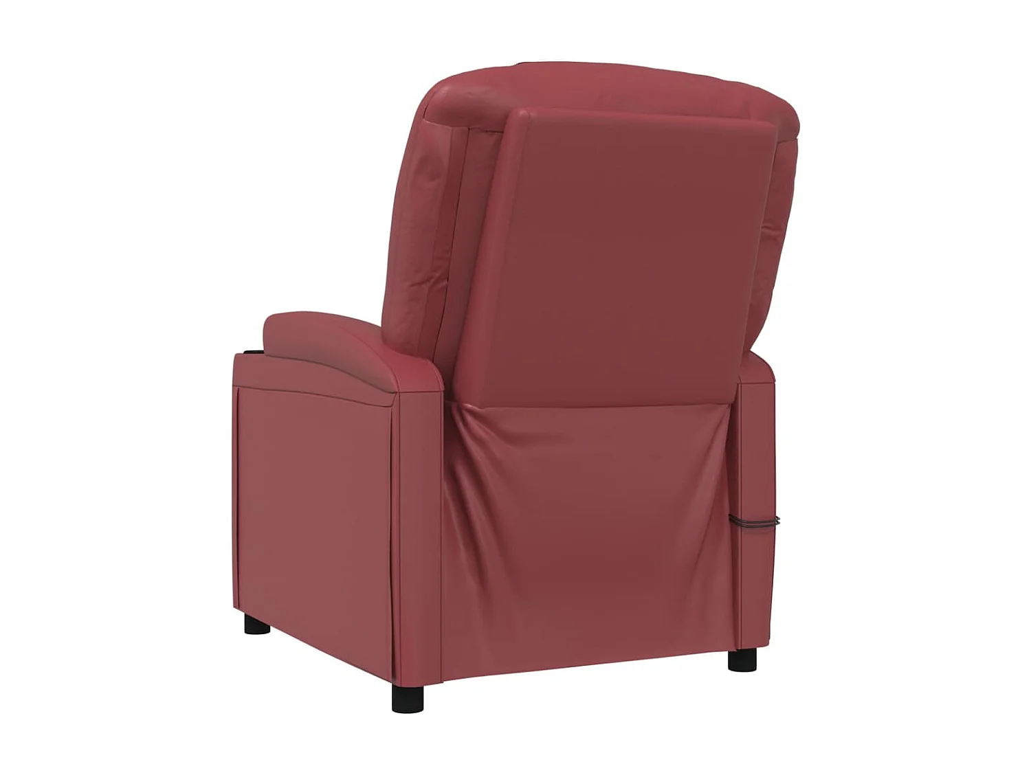 Poltrona de massagens elétrica couro artificial vermelho tinto