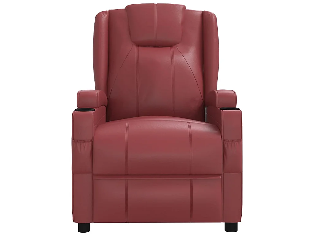 Fauteuil de massage électrique Rouge bordeaux Similicuir