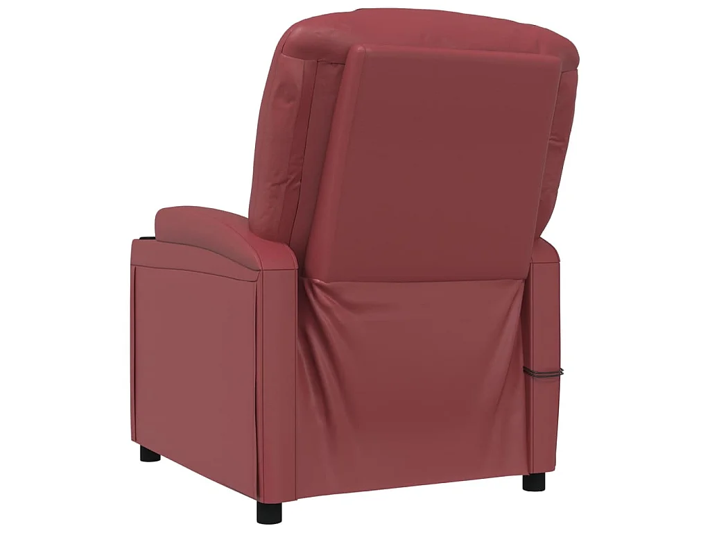 Fauteuil de massage électrique Rouge bordeaux Similicuir