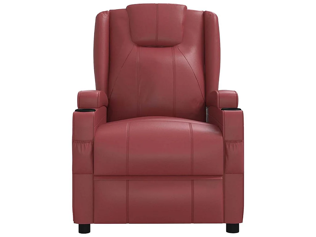 Fauteuil de massage électrique Rouge bordeaux Similicuir