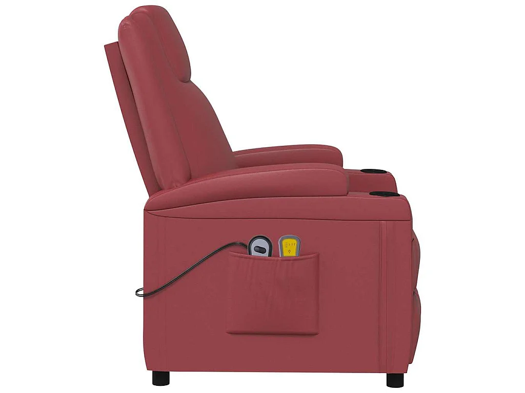 Fauteuil de massage électrique Rouge bordeaux Similicuir