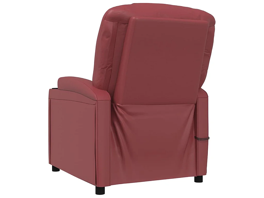 Fauteuil de massage électrique Rouge bordeaux Similicuir
