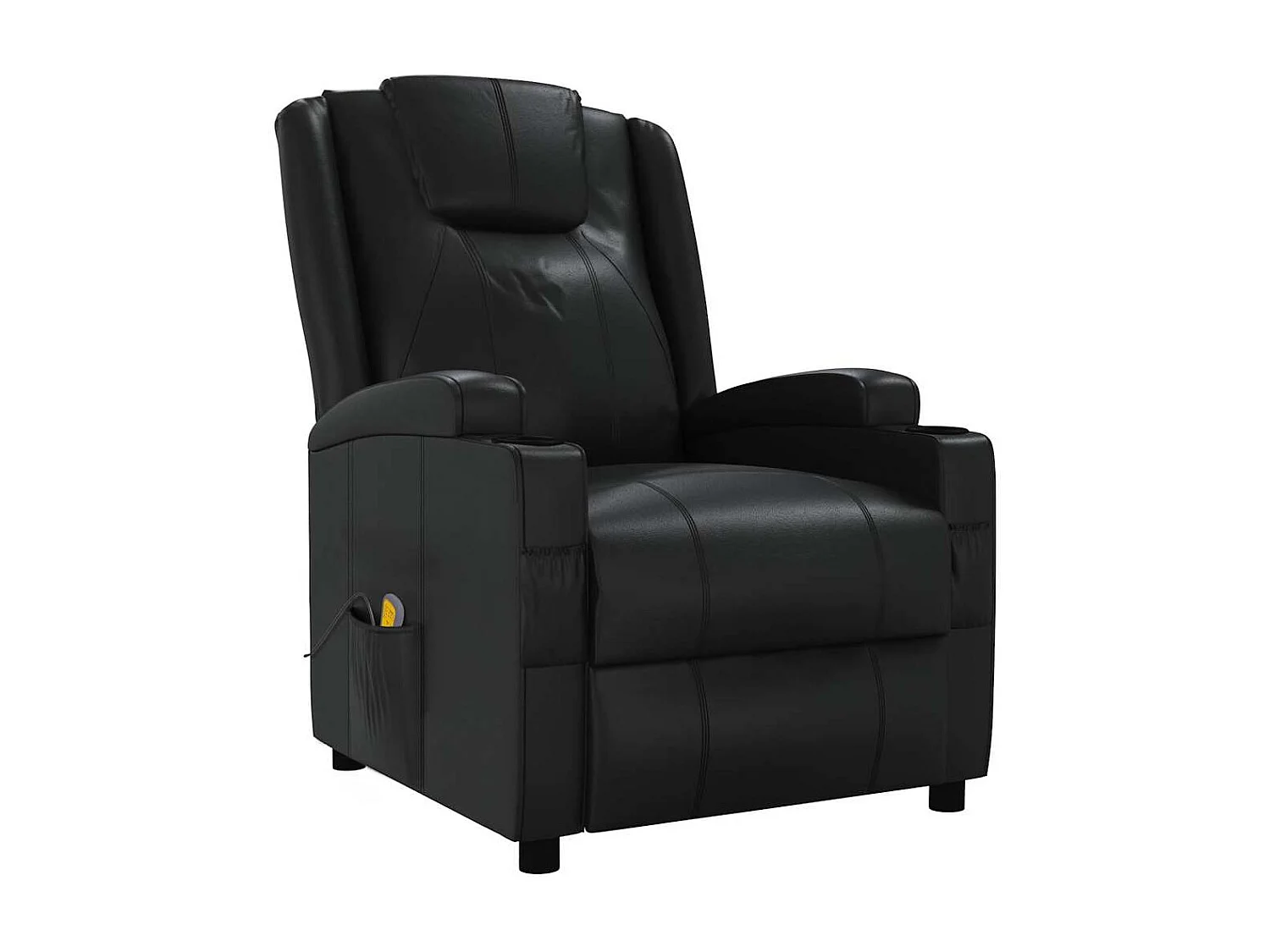 Fauteuil de massage Noir Similicuir