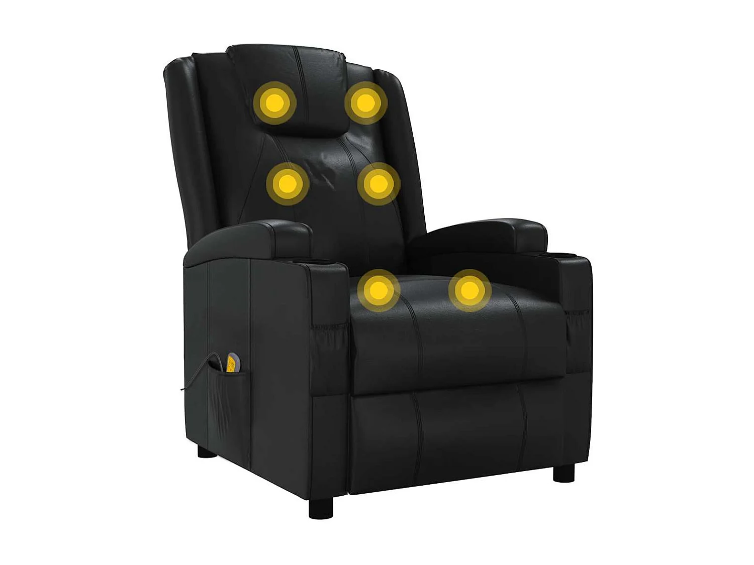 Fauteuil de massage Noir Similicuir