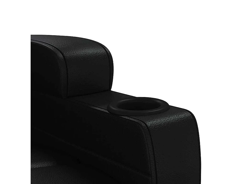 Fauteuil de massage Noir Similicuir