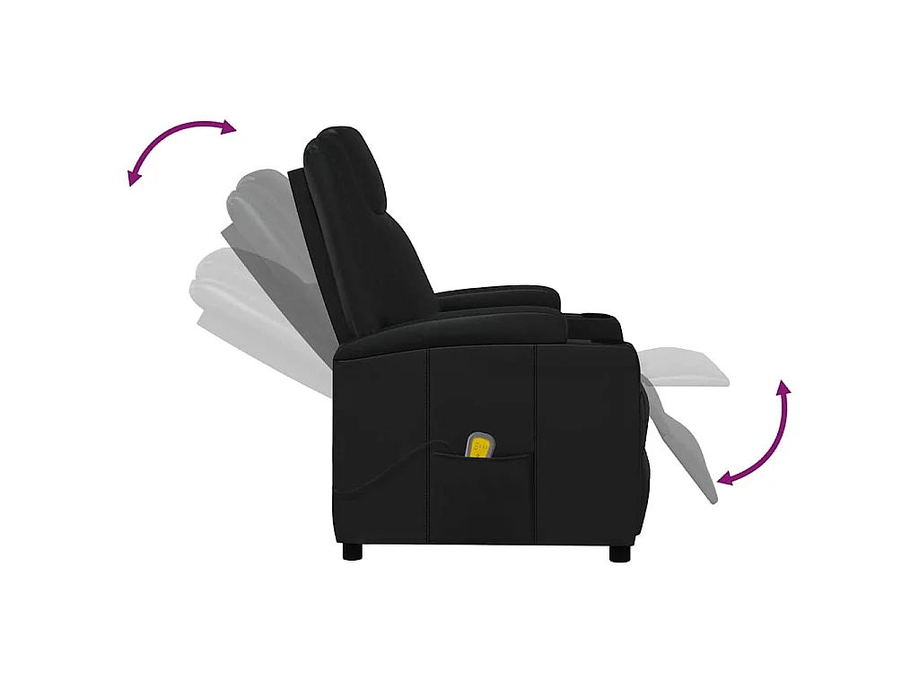 Massagesessel Schwarz Kunstleder
