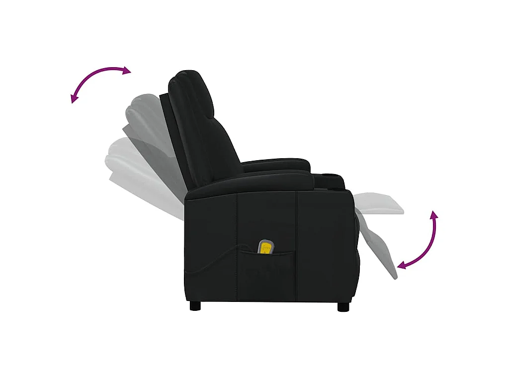 Massagesessel Schwarz Kunstleder