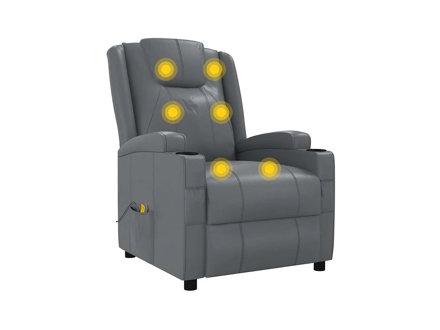 Fauteuil de massage Anthracite Similicuir