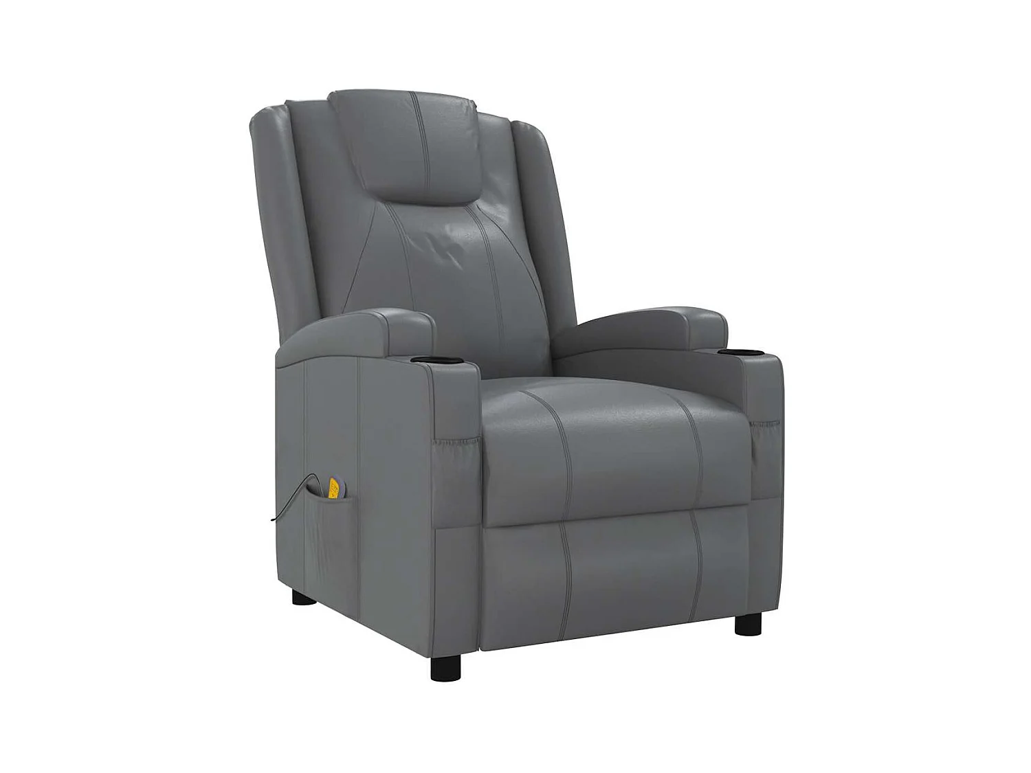 Poltrona Massaggiante Antracite in Similpelle