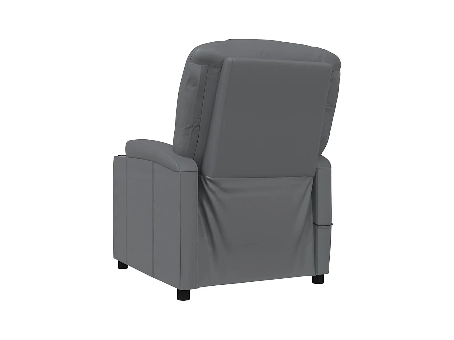 Poltrona Massaggiante Antracite in Similpelle