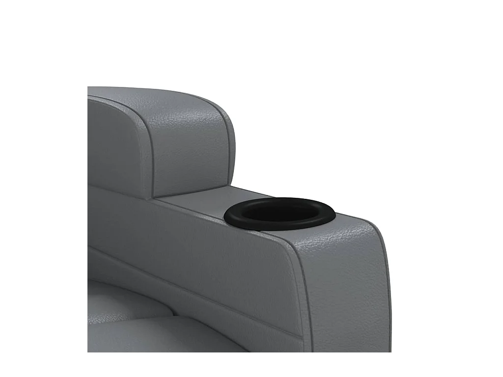 Poltrona Massaggiante Antracite in Similpelle