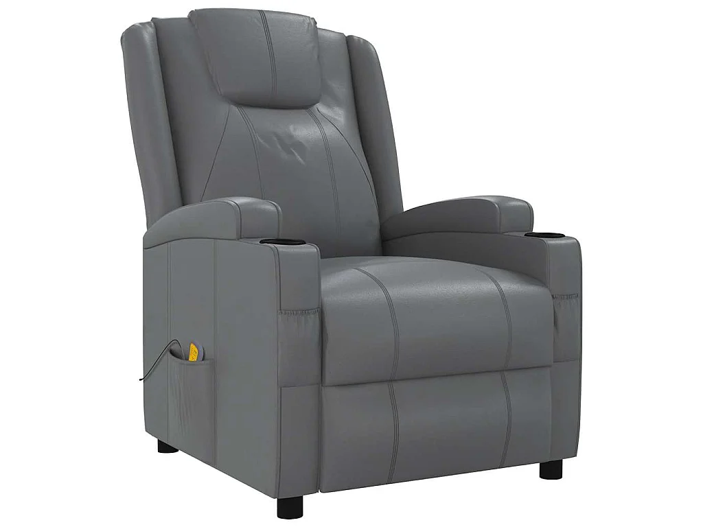 Fauteuil de massage Anthracite Similicuir