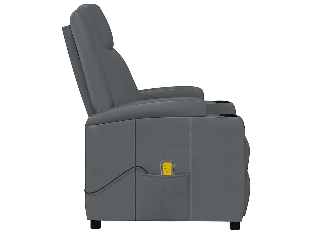 Fauteuil de massage Anthracite Similicuir