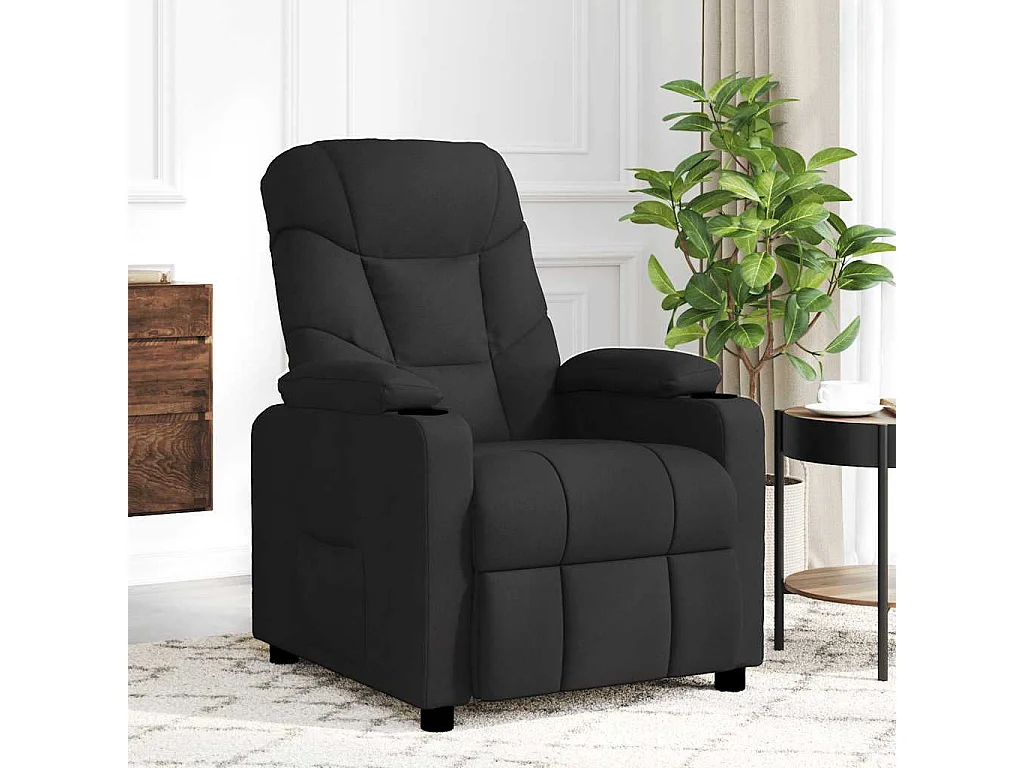 Fauteuil de massage Noir Tissu