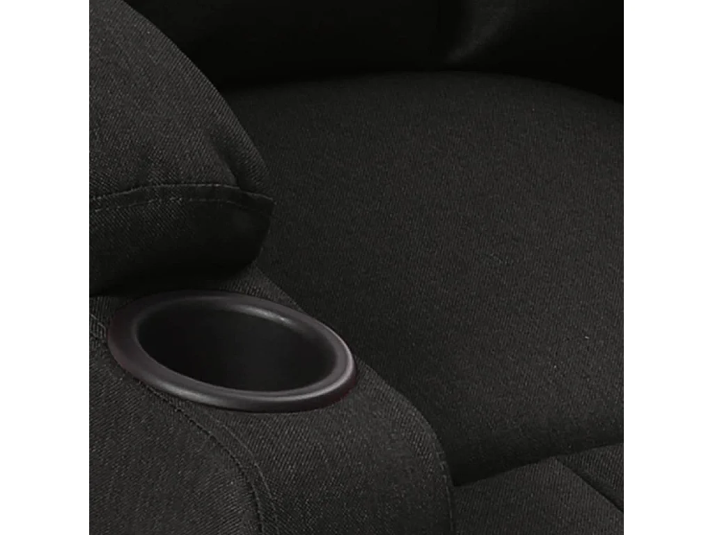 Fauteuil de massage Noir Tissu