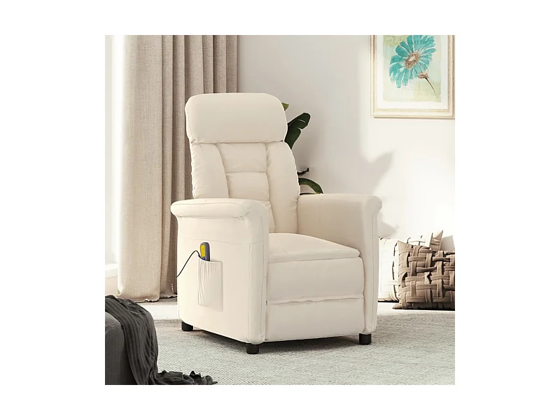 Fauteuil de massage Beige Tissu microfibre