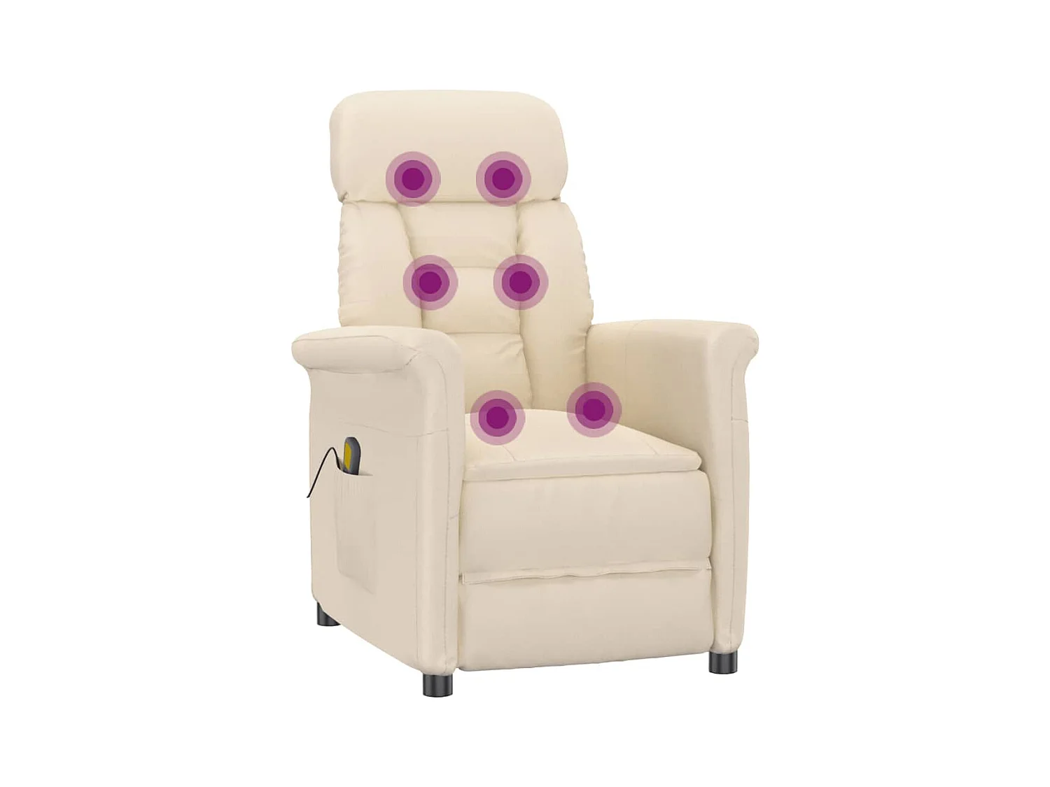 Fauteuil de massage Beige Tissu microfibre