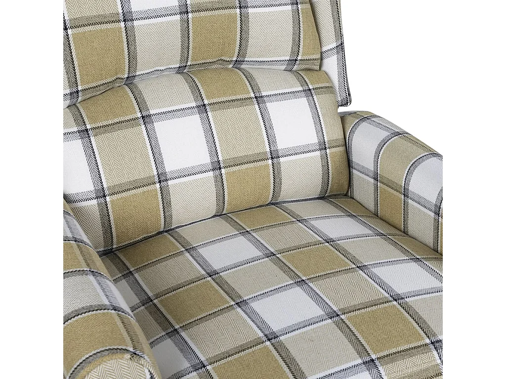 Fauteuil de massage inclinable Vert Tissu