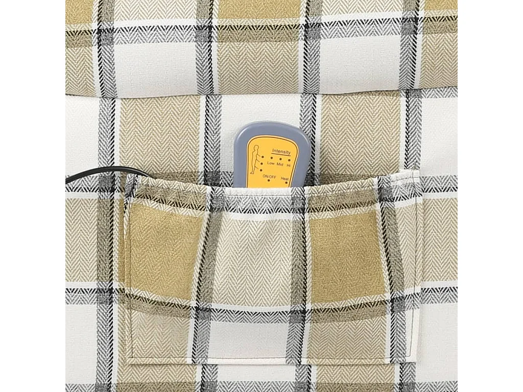 Fauteuil de massage inclinable Vert Tissu