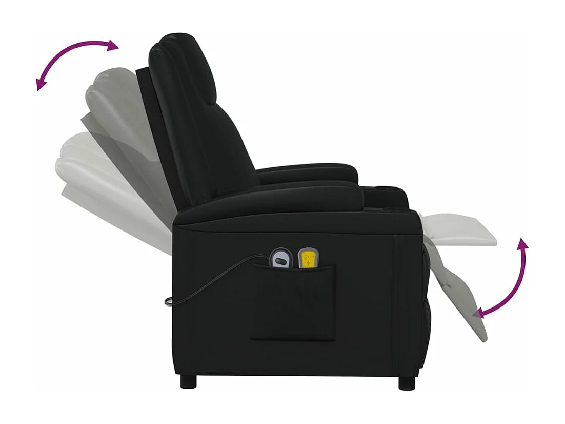 Fauteuil de massage Noir Similicuir