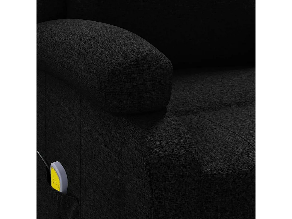 Sillón orejero de masaje de tela negro